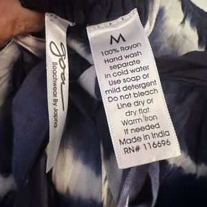 Blue and white tie dye off shoulder maxi